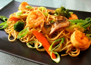 shrimp and broccoli lo mein lowfat recipe
